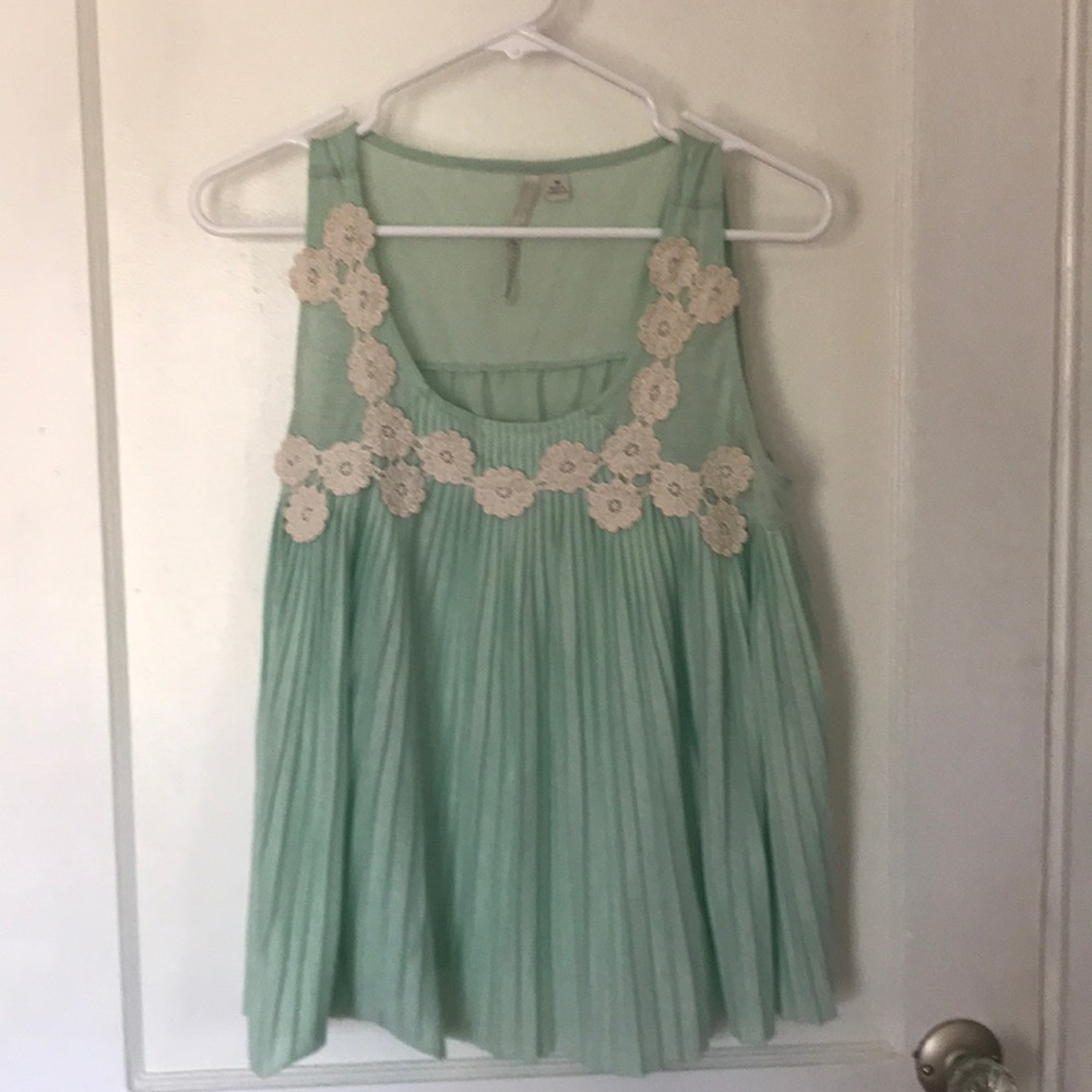 Mint Pleated Lauren Conrad Blouse